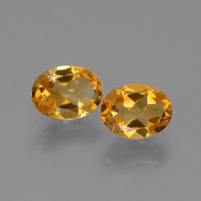 Deep Orange-Gold Citrine Gem - 1.1ct Oval Facet (ID: 449710)