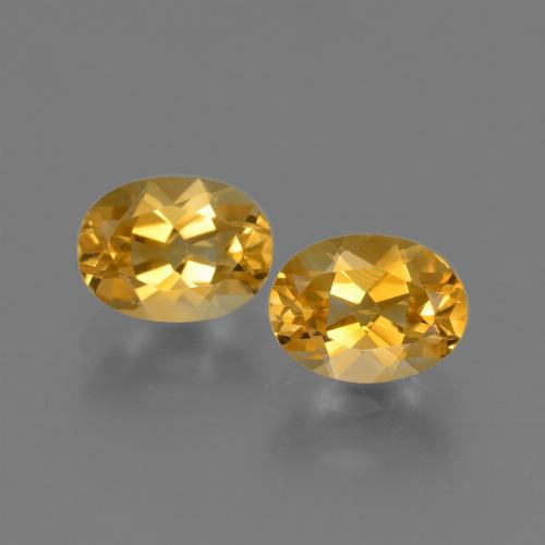 Deep Golden Orange Citrine Gem - 1.2ct Oval Facet (ID: 449713)