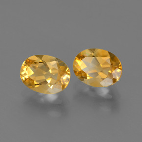 2.38 ctw Golden Citrine Stones, Natural Citrine in Oval Facet Shape for Sale