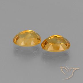 Citrine Gemstones in 8 x 6 mm (calibrated) Size for Sale, Citrine Stones in Dark Orange-Gold Color