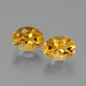 Medium-Dark Golden Цитрин Камень - 1.2ct Фасетный Овал (ID: 449720)