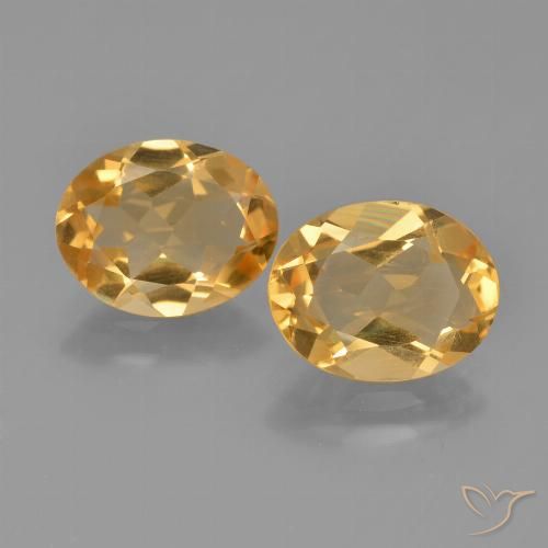 3.42ctw Natural Medium-Dark Golden Citrine, Oval, VVS-VS