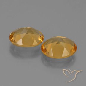 Citrine Gemstones in 10 x 8 mm (calibrated) Size for Sale, Citrine Stones in Light Orange-Gold Color