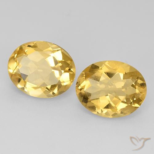 4.26 ctw Golden Citrine Stones, Natural Citrine in Oval Facet Shape for Sale