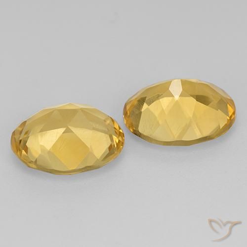 Citrine Gemstones in 10 x 8 mm (calibrated) Size for Sale, Citrine Stones in Golden Orange Color