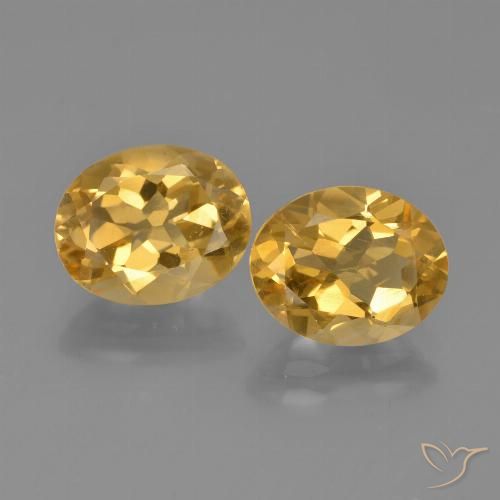 4.55 ct Yellow Citrine, 9.9 x 8.1 mm Oval Cut From Brazil, Photo A