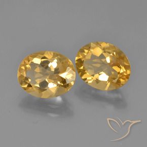 4.55 ctw Golden Citrine Stones, Natural Citrine in Oval Facet Shape for Sale
