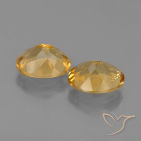 Citrine Gemstones in 10 x 8 mm (calibrated) Size for Sale, Citrine Stones in Light Orange-Gold Color