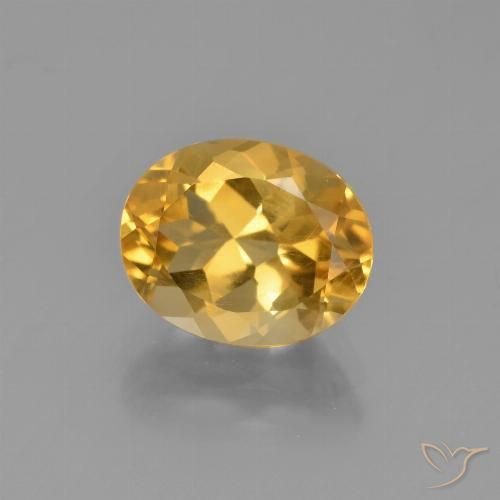 Light Orange-Gold Citrine Gem - 2.6ct Oval Facet (ID: 449741)
