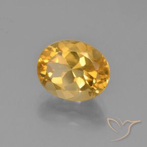2.58 ct Golden Citrine Stone, Natural Citrine in Oval Facet Shape for Sale