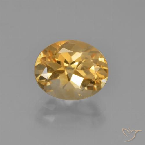 Light Orange-Gold Цитрин Камень - 2.5ct Фасетный Овал (ID: 449742)