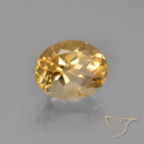 2.54 ct Golden Citrine Stone, Natural Citrine in Oval Facet Shape for Sale