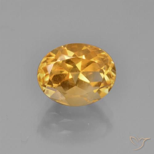 2.85ct Natural Orange-Gold Citrine, Oval, VVS-VS