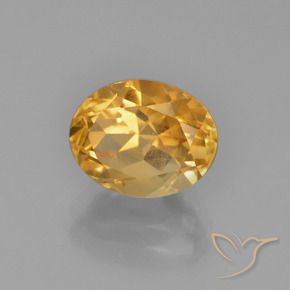 2.85 ct Golden Citrine Stone, Natural Citrine in Oval Facet Shape for Sale