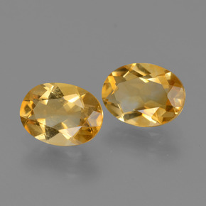 1.94 ctw Golden Citrine Stones, Natural Citrine in Oval Facet Shape for Sale