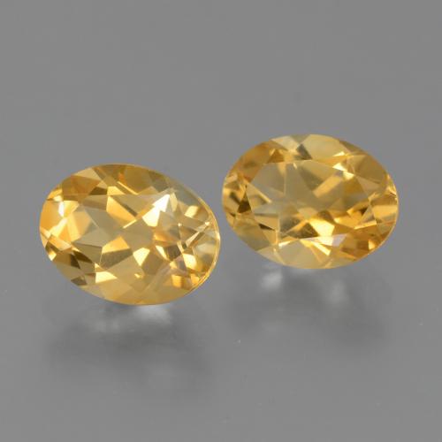 2.19 ctw Golden Citrine Stones, Natural Citrine in Oval Facet Shape for Sale