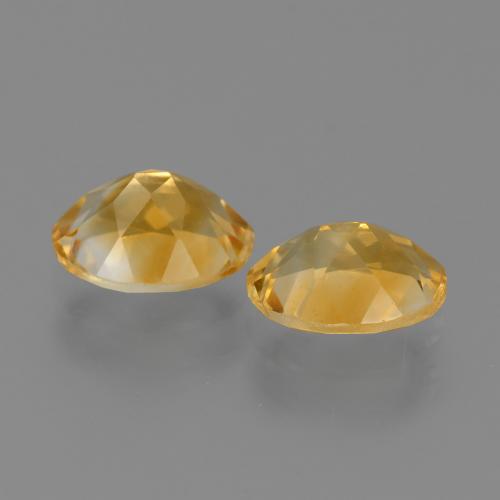 Citrine Gemstones in 8 x 6 mm (calibrated) Size for Sale, Citrine Stones in Medium Dark-Golden Color
