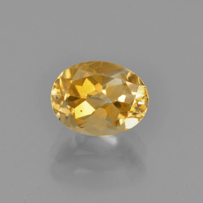Golden Citrine Gem - 1.3ct Oval Facet (ID: 449786)
