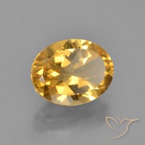2.68 ct Golden Citrine Stone, Natural Citrine in Oval Facet Shape for Sale