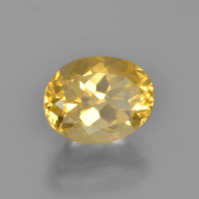 2.62 ct Golden Citrine Stone, Natural Citrine in Oval Facet Shape for Sale