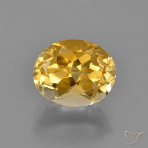 2.68ct Natural Medium-Dark Golden Citrine, Oval, VVS