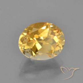 2.68 ct Golden Citrine Stone, Natural Citrine in Oval Facet Shape for Sale