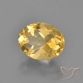 2.65 ct Golden Citrine Stone, Natural Citrine in Oval Facet Shape for Sale
