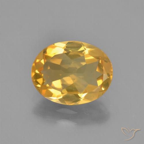 2.06ct Natural Medium Golden Citrine, Oval, VVS-VS