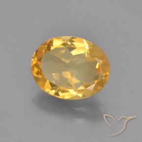 2.06 ct Golden Citrine Stone, Natural Citrine in Oval Facet Shape for Sale