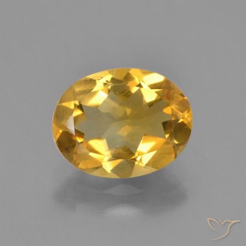 2.15ct Natural Medium Golden Citrine, Oval, VVS-VS