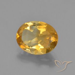 2.15 ct Golden Citrine Stone, Natural Citrine in Oval Facet Shape for Sale