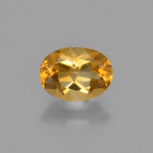 Dark Orange-Gold Citrin Edelstein - 1ct Oval facettiert (ID: 449829)