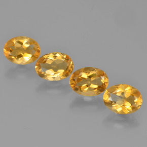 Deep Golden Orange Citrin Edelstein - 1ct Oval facettiert (ID: 449842)