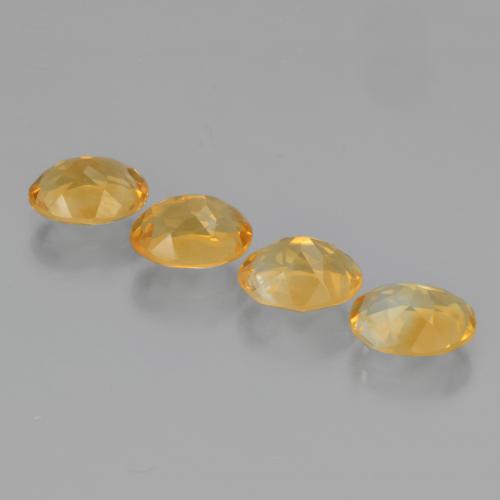 Citrine Gemstones in 7.7 x 5.9 mm Size for Sale, Citrine Stones in Deep Golden Orange Color