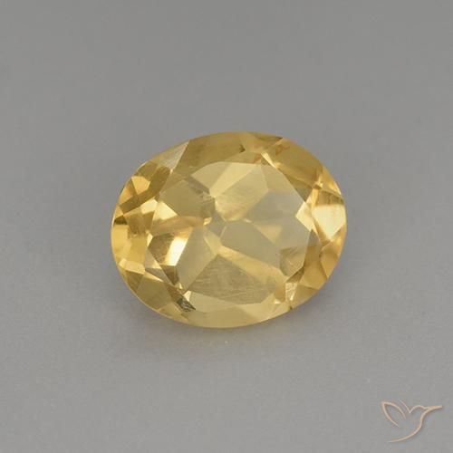 2.30 ct Golden Citrine Stone, Natural Citrine in Oval Facet Shape for Sale