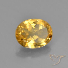 1.84 ct Golden Citrine Stone, Natural Citrine in Oval Facet Shape for Sale