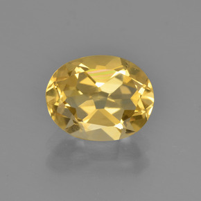 Gold Citrine Gem - 2ct Oval Facet (ID: 449873)
