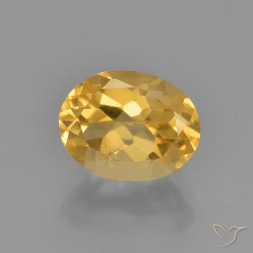 2.41ct Natural Bright Gold Citrine, Oval, VVS