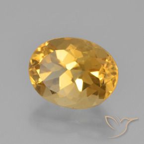 2.60 ct Golden Citrine Stone, Natural Citrine in Oval Facet Shape for Sale