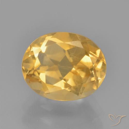 2.57ct Natural Bright Gold Citrine, Oval, VS