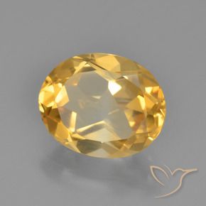 2.13 ct Golden Citrine Stone, Natural Citrine in Oval Facet Shape for Sale