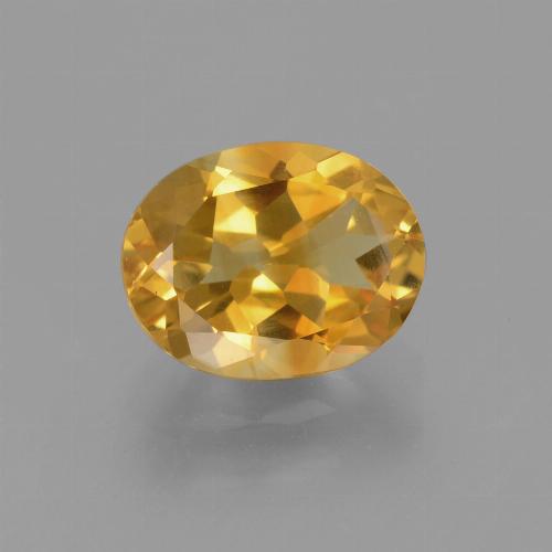 Deep Golden Orange Citrine Gem - 2.2ct Oval Facet (ID: 449914)