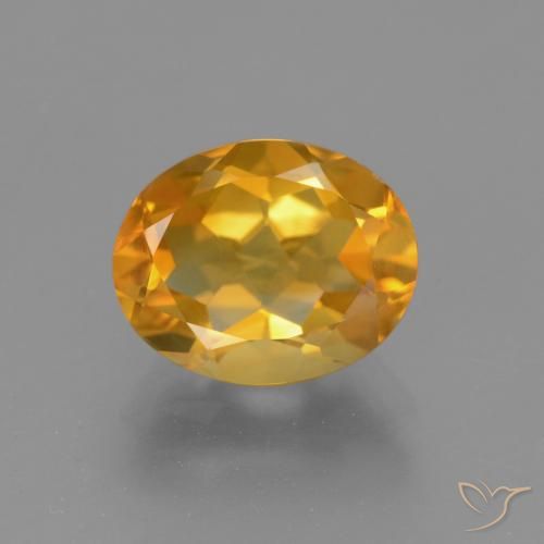 2.31ct Natural Medium Orange Citrine, Oval, VVS-VS