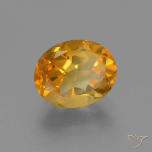 2.31 ct Golden Citrine Stone, Natural Citrine in Oval Facet Shape for Sale