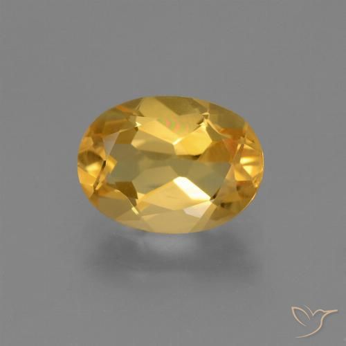1.78ct Natural Orange-Gold Citrine, Oval, VVS-VS