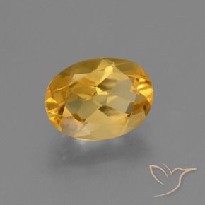 1.78 ct Golden Citrine Stone, Natural Citrine in Oval Facet Shape for Sale
