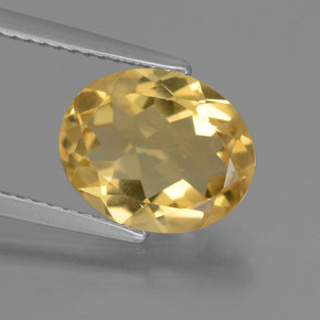 Золотой Цитрин Камень - 2.6ct Фасетный Овал (ID: 449919)