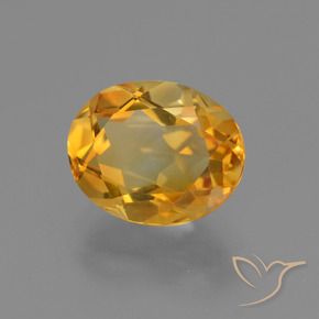 2.40 ct Golden Citrine Stone, Natural Citrine in Oval Facet Shape for Sale