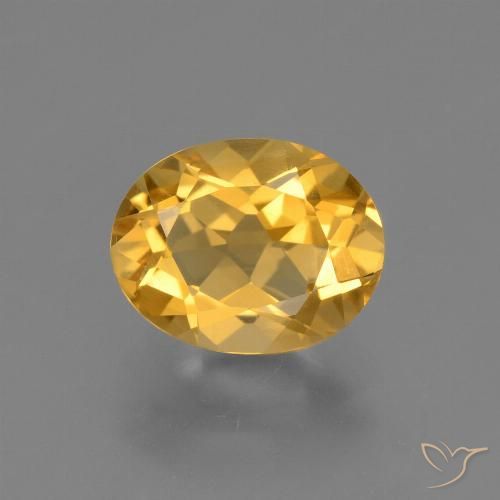 2.26ct Natural Bright Gold Citrine, Oval, VVS