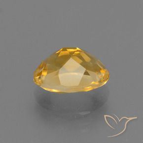 Citrine Gemstone in 9.7 x 7.7 mm Size for Sale, Citrine Stone in Bright Gold Color